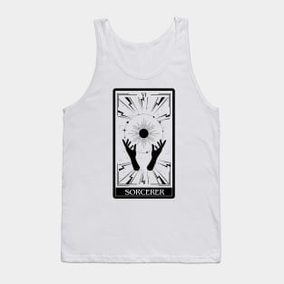 Sorcerer Tarot Card D&D Nat 20 Dungeons & Dragons T-Shirt Black Tank Top